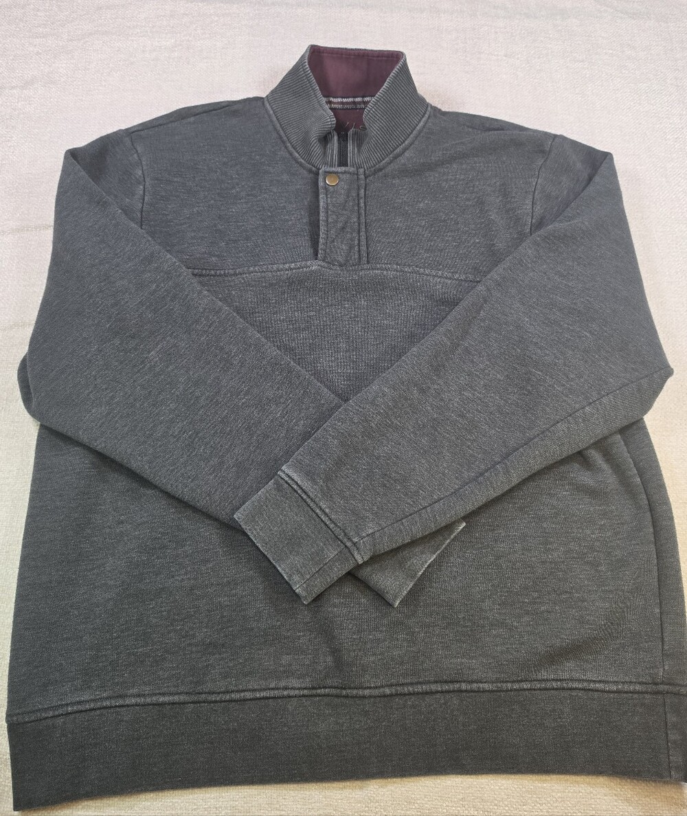 Orvis Charcoal Gray Half-Zip Pullover Sweatshirt